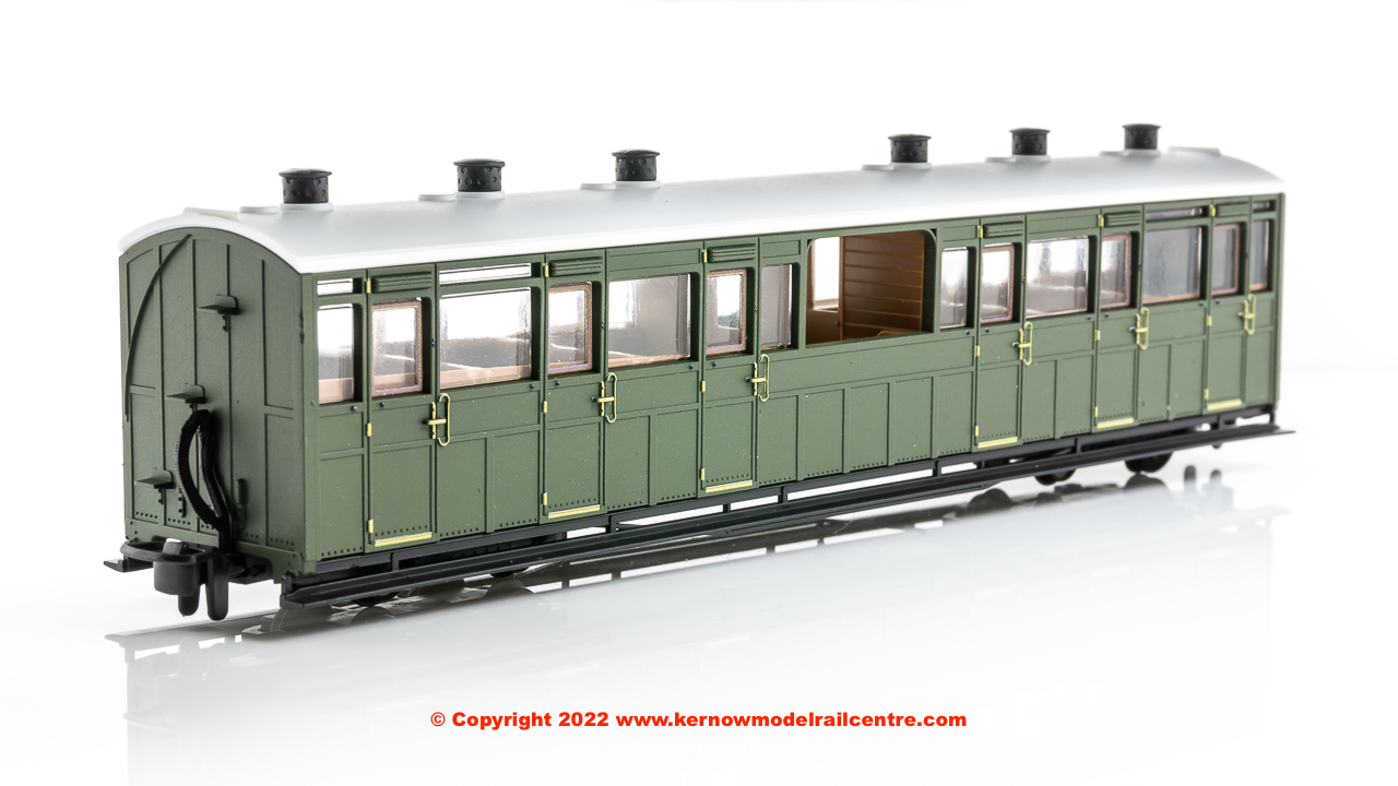 GR-451U Peco Lynton and Barnstaple Central Observation Coach In Green Unlettered